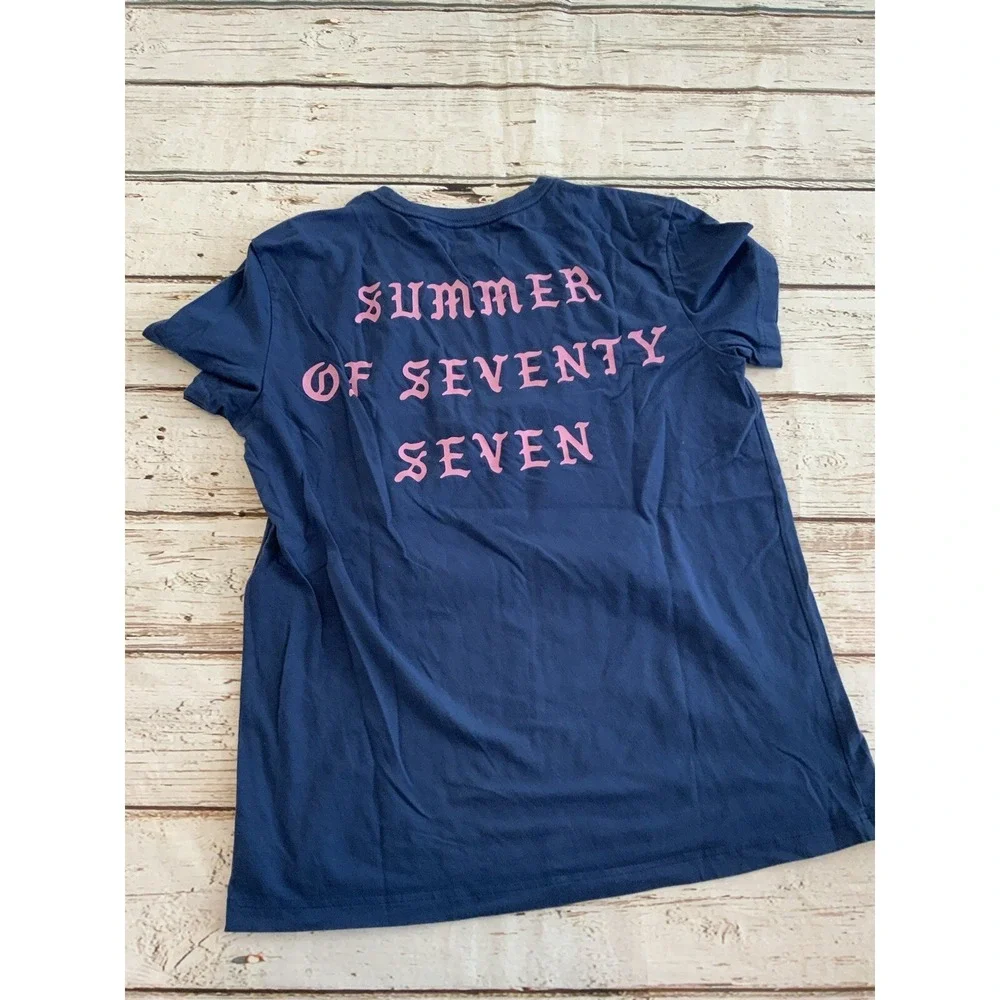 American Eagle Outfitters Classic Fit Core T Shirt Blue Sz M Summer Of '77 Retro